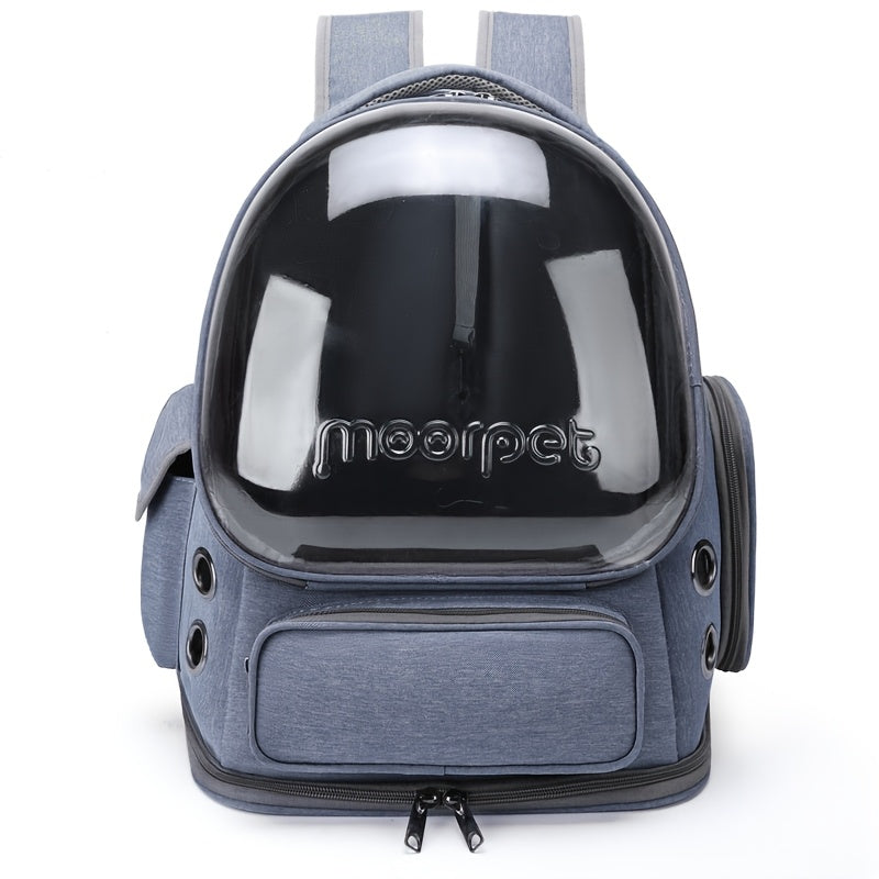 BubbleVoyage: Transparent Cat Backpack with 180° Panorama