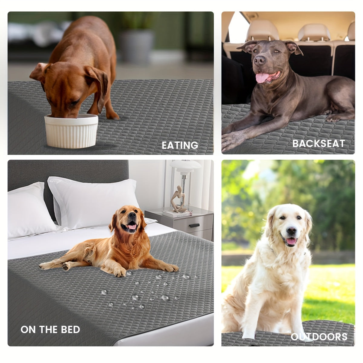 PawDry Protector Waterproof & Non-Slip Dog Bed Cover – Rectangle Design for All Breeds