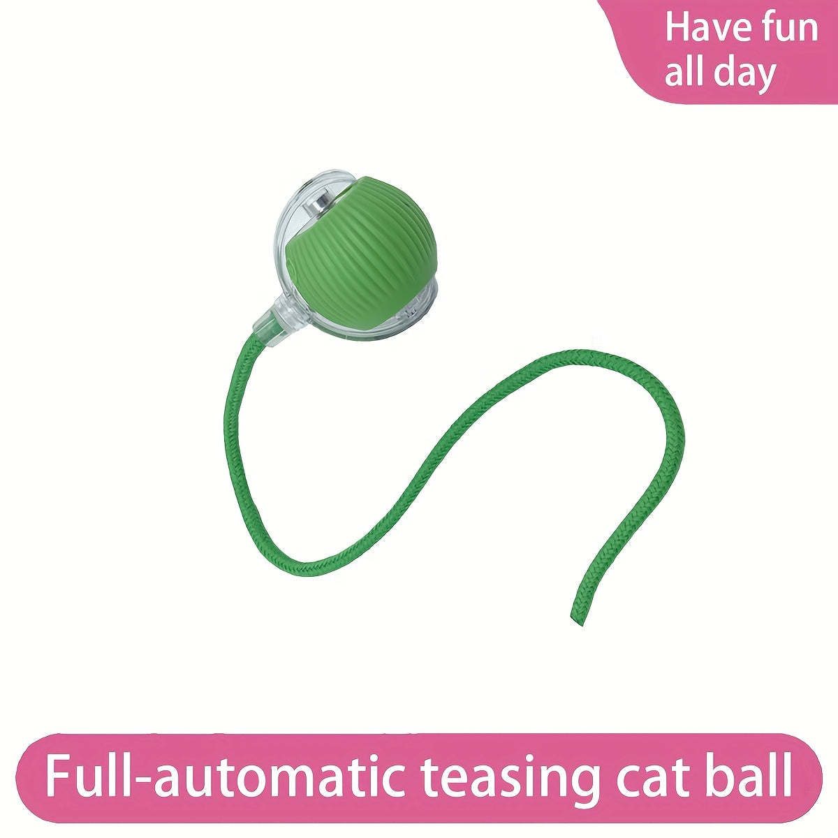 WhiskerWhirl: Rechargeable Cat Ball with Tail for Play & Exercise