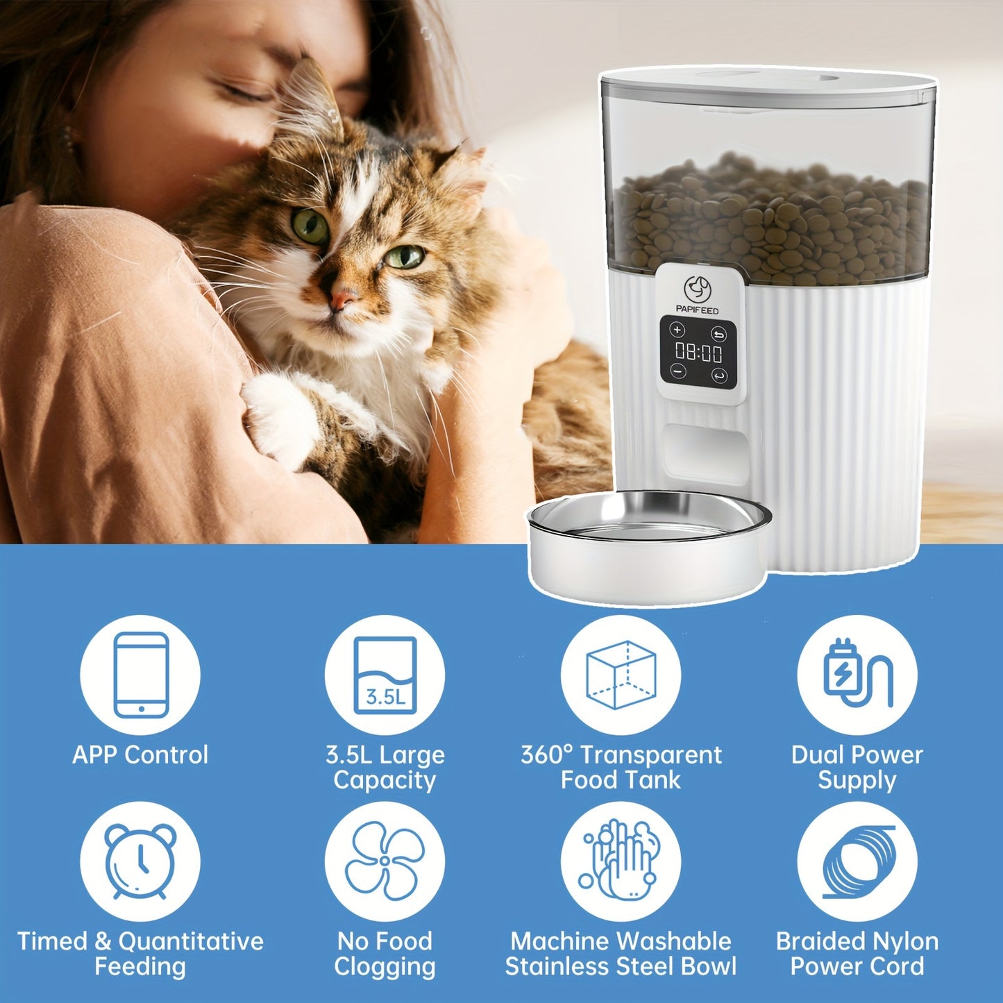 PAPIFEED: Smart Wi-Fi Pet Feeder