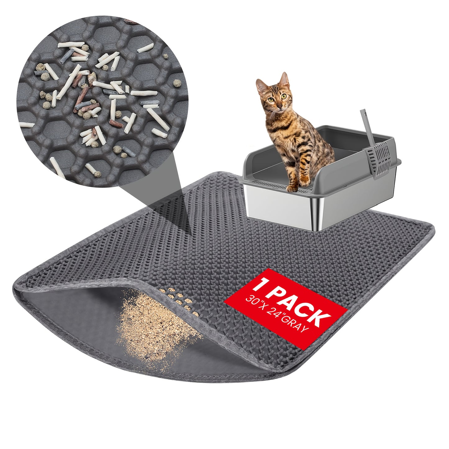 Honeycomb Double Layer Cat Litter Mat – Keep Your Floors Clean & Mess-Free