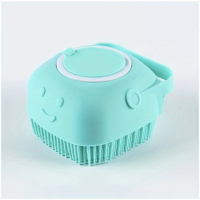 Pet Bliss Gentle Massage Bath Comb – Silicone Shampoo Brush with Built-In Dispenser for Dogs & Cats (No Batteries Required) 🐾✨