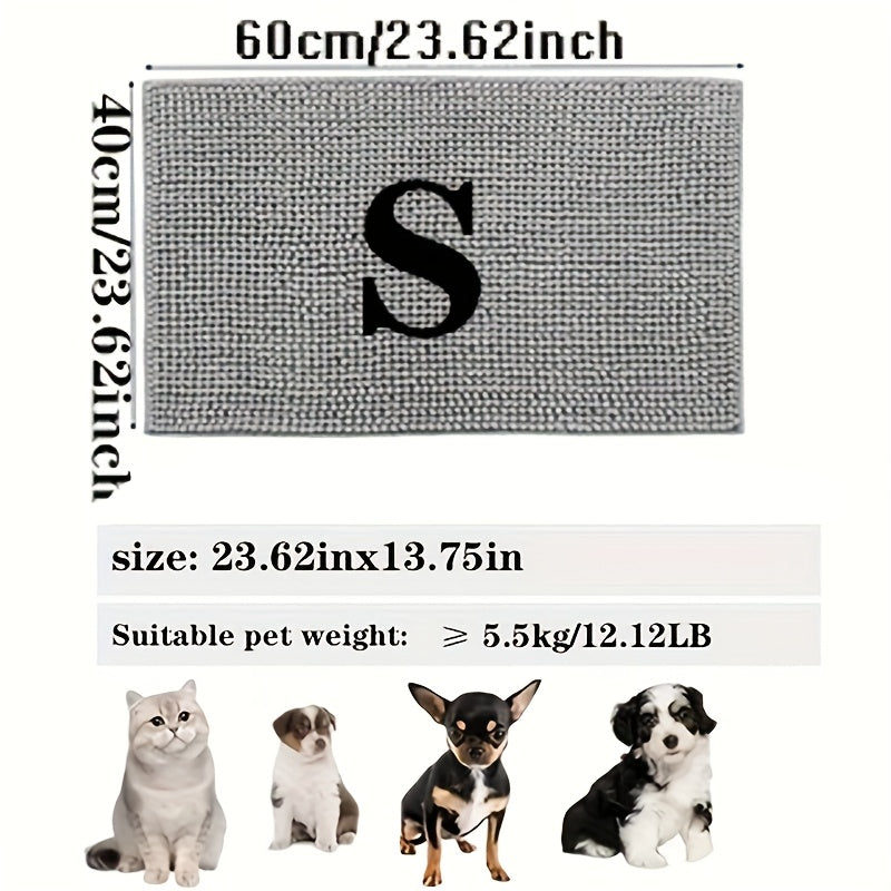 PawPrint Square Dog Door Mat – Non-Skid, Durable Entry Mat for All Breeds