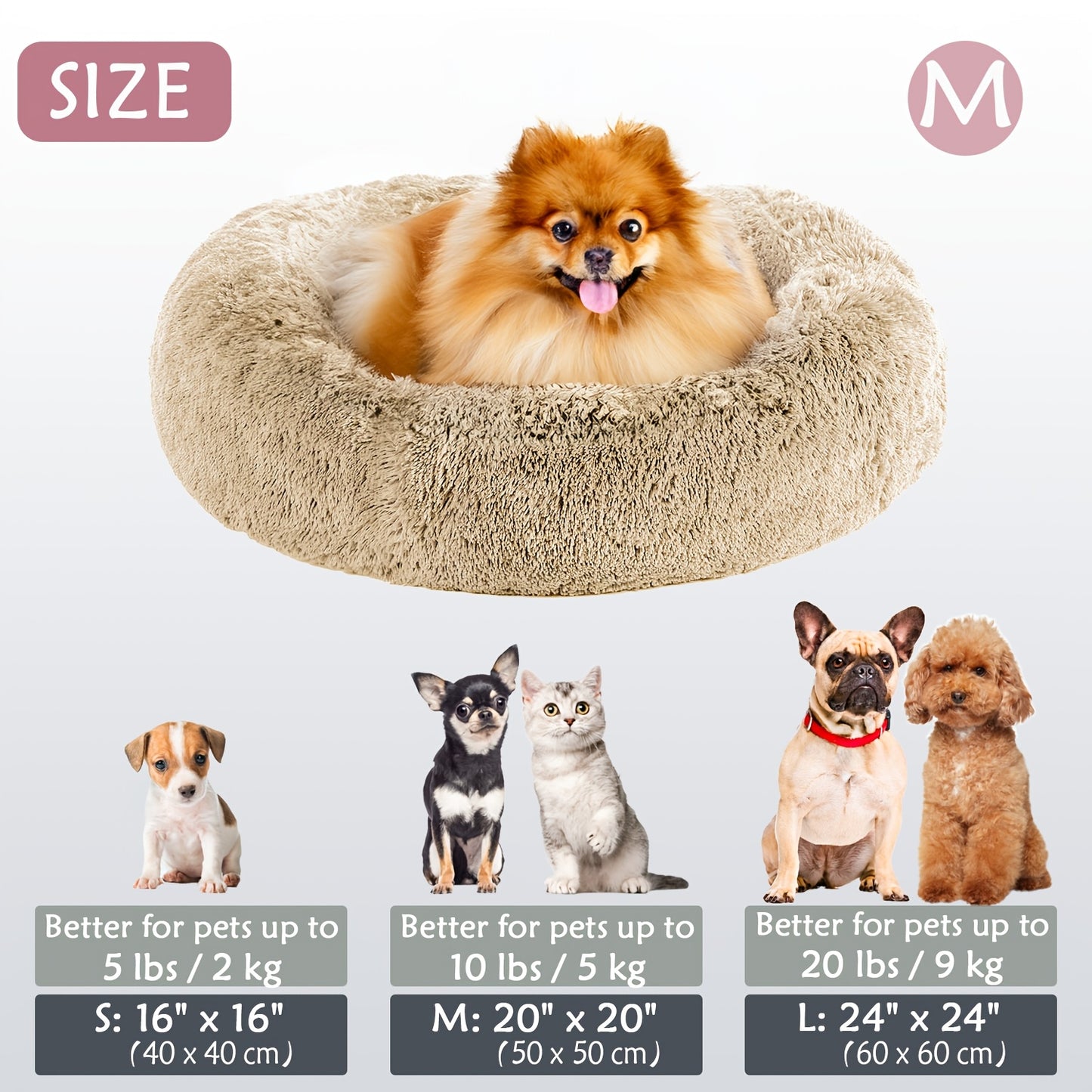 Calm & Cozy Paws: Heated Donut Cuddler Bed for Pets