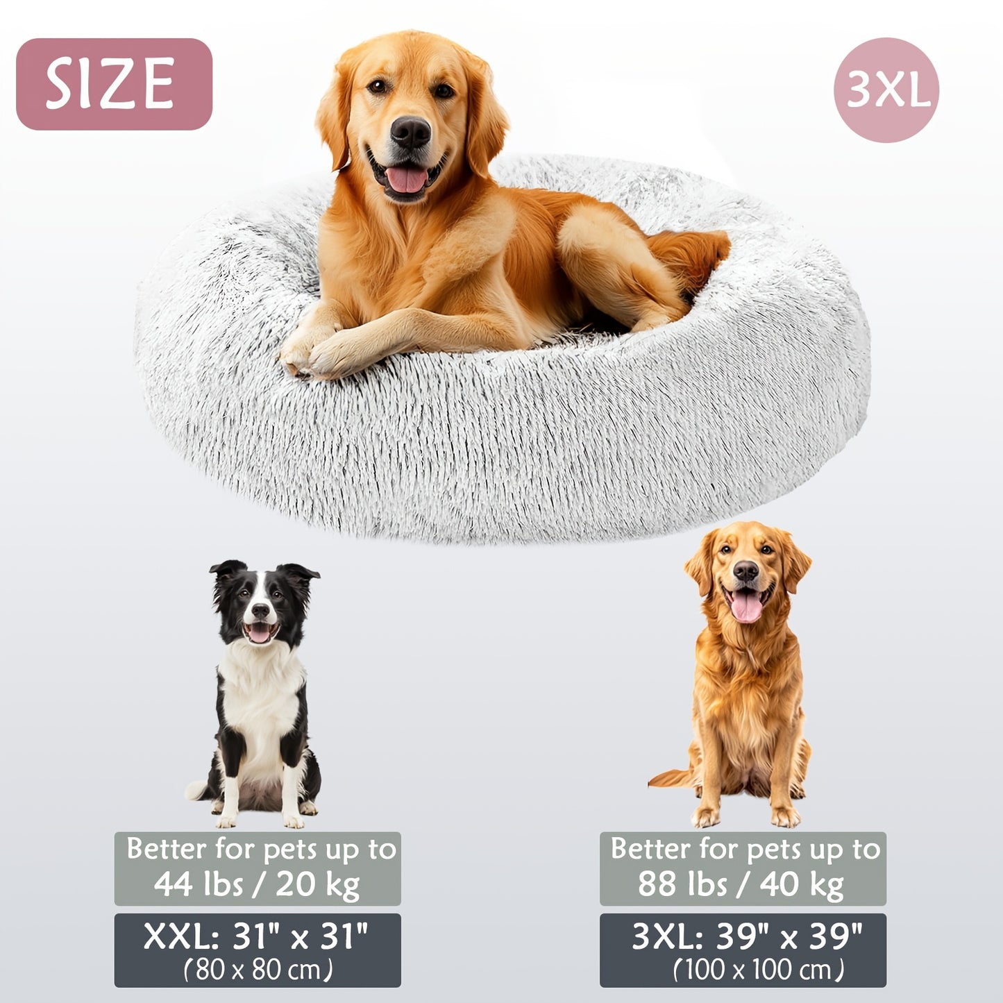 Calm & Cozy Paws: Heated Donut Cuddler Bed for Pets