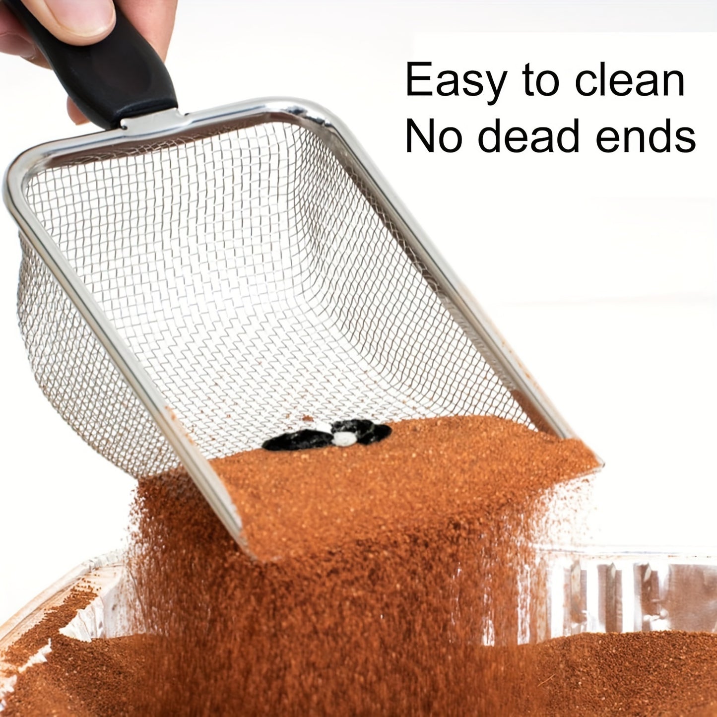 Durable Stainless Steel Cat Litter Scoop – Quick & Efficient Cleanup