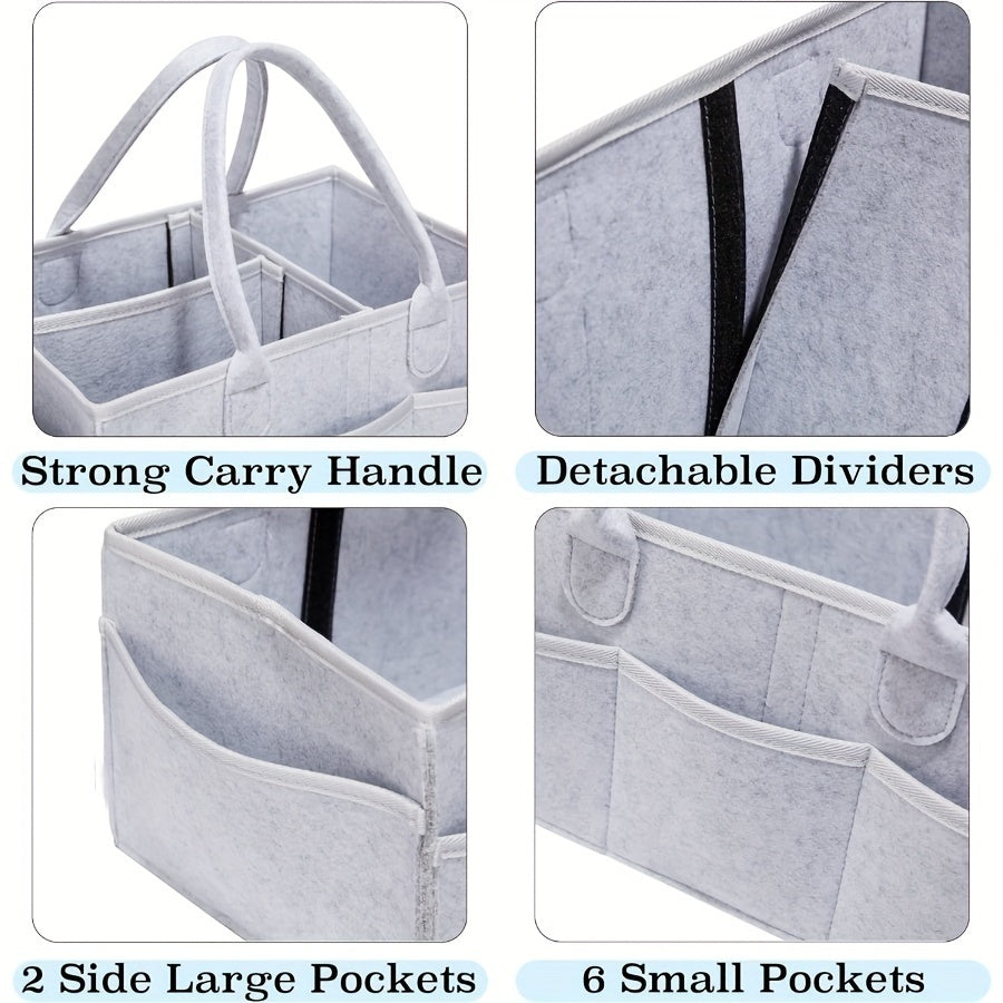 Premium Light Gray Grooming Tote: Portable Organizer for Pet Care On-the-Go