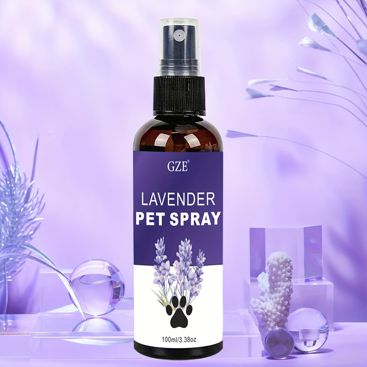 GZE Lavender Bliss: 3-in-1 Detangler, Conditioner & Odor Neutralizer for Dogs