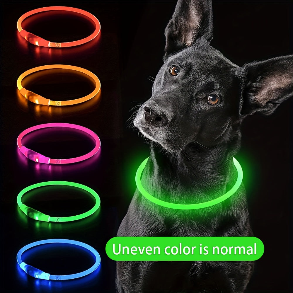 GlowPaw: 360° LED Light Collar for Dogs & Cats