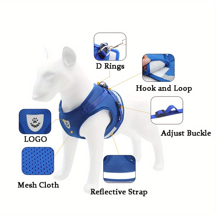 Super-Breathable Pet Harness & Leash Set – Stylish & Secure Control!