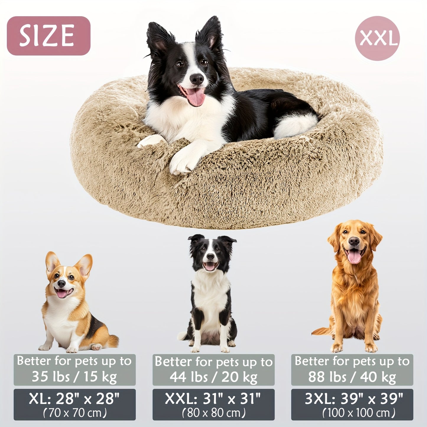 Calm & Cozy Paws: Heated Donut Cuddler Bed for Pets