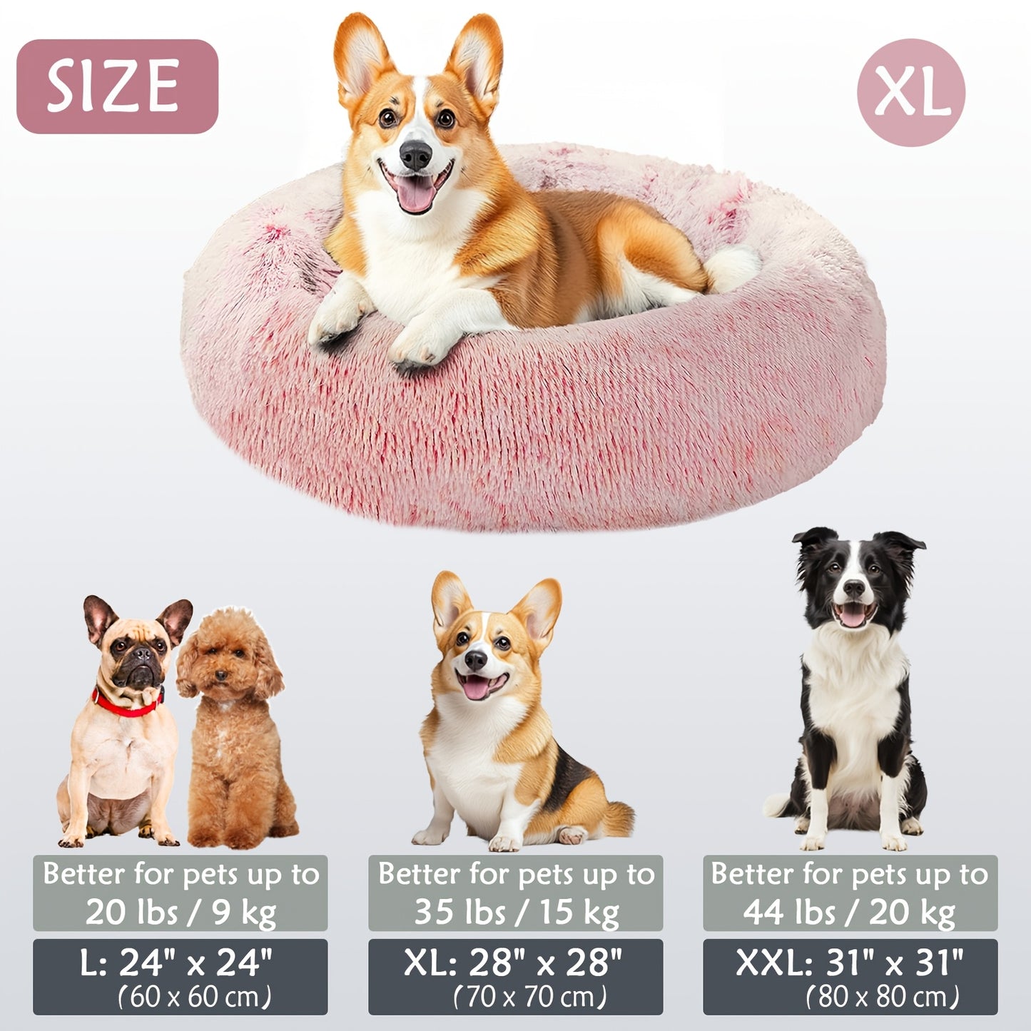 Calm & Cozy Paws: Heated Donut Cuddler Bed for Pets