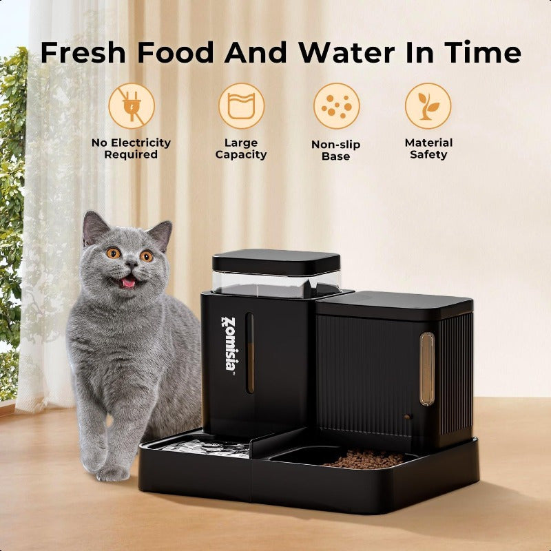 FlexiGravity: Duo 2-in-1 Pet Feeder