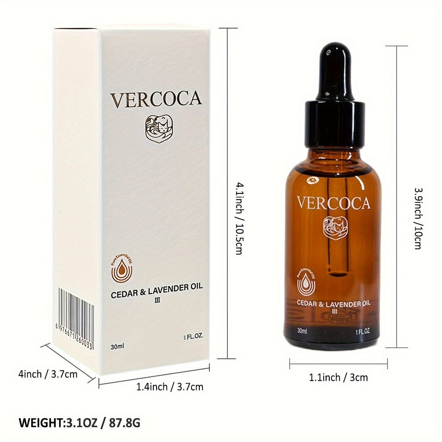 VERCOCA: Cedar & Lavender Oil for Dog Stress Relief