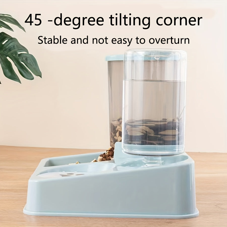 AquaGuard: Tilted 2-in-1 Mess-Free Cat Feeder