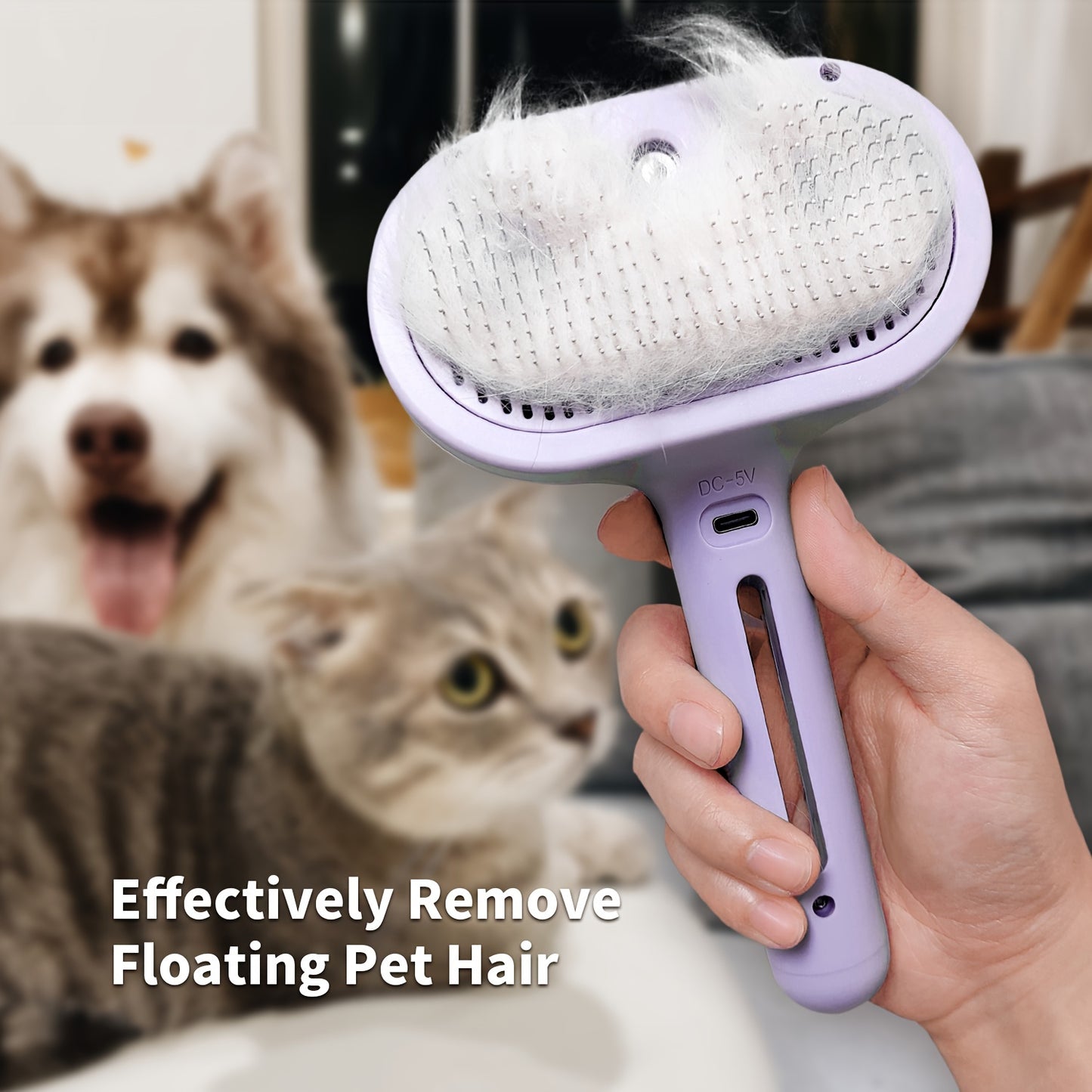 Cat Steam Brush – USB Rechargeable Pet Grooming Tool