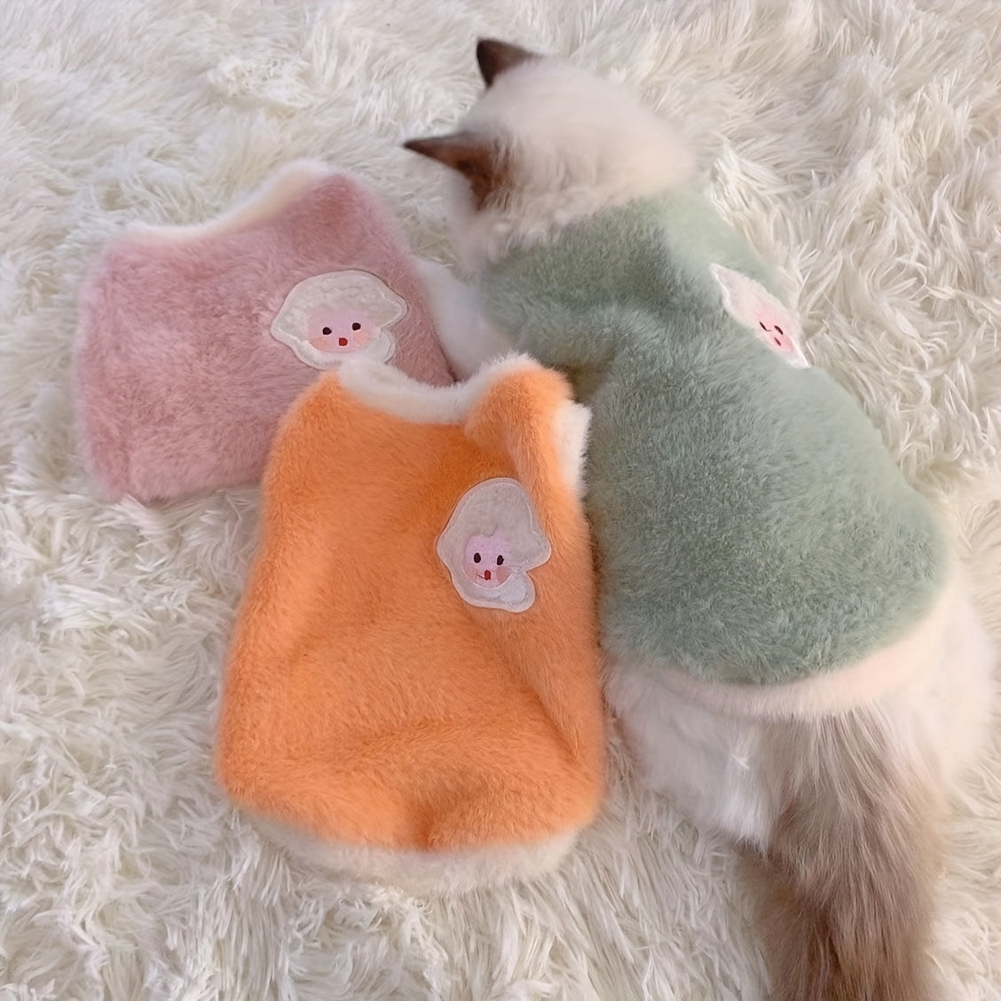 PurrSeasons: CozyKnit Cat Vest for 3-Season Warmth