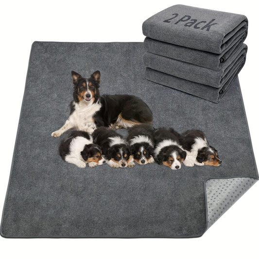 PawDry Pro: 2-Pack Washable Puppy Pads for Training & Housebreaking