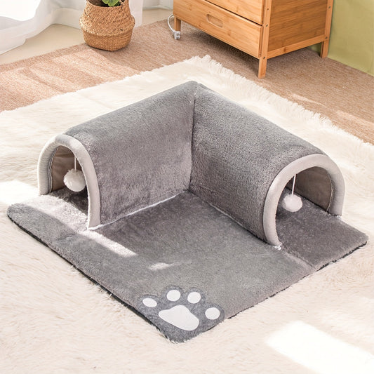 CozyPaws: 2-in-1 Cat Tunnel & Nest for Play & Sleep