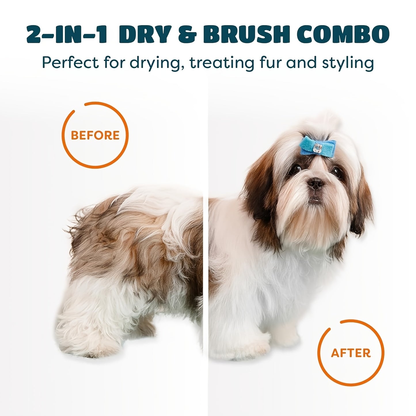 LovePaw: Heated Grooming Brush & Dryer with 3 Temp Settings (Valentine’s Gift)