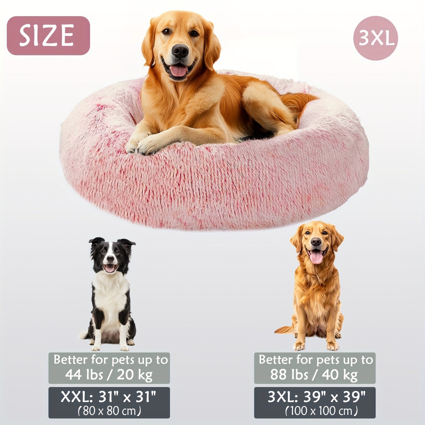 Calm & Cozy Paws: Heated Donut Cuddler Bed for Pets