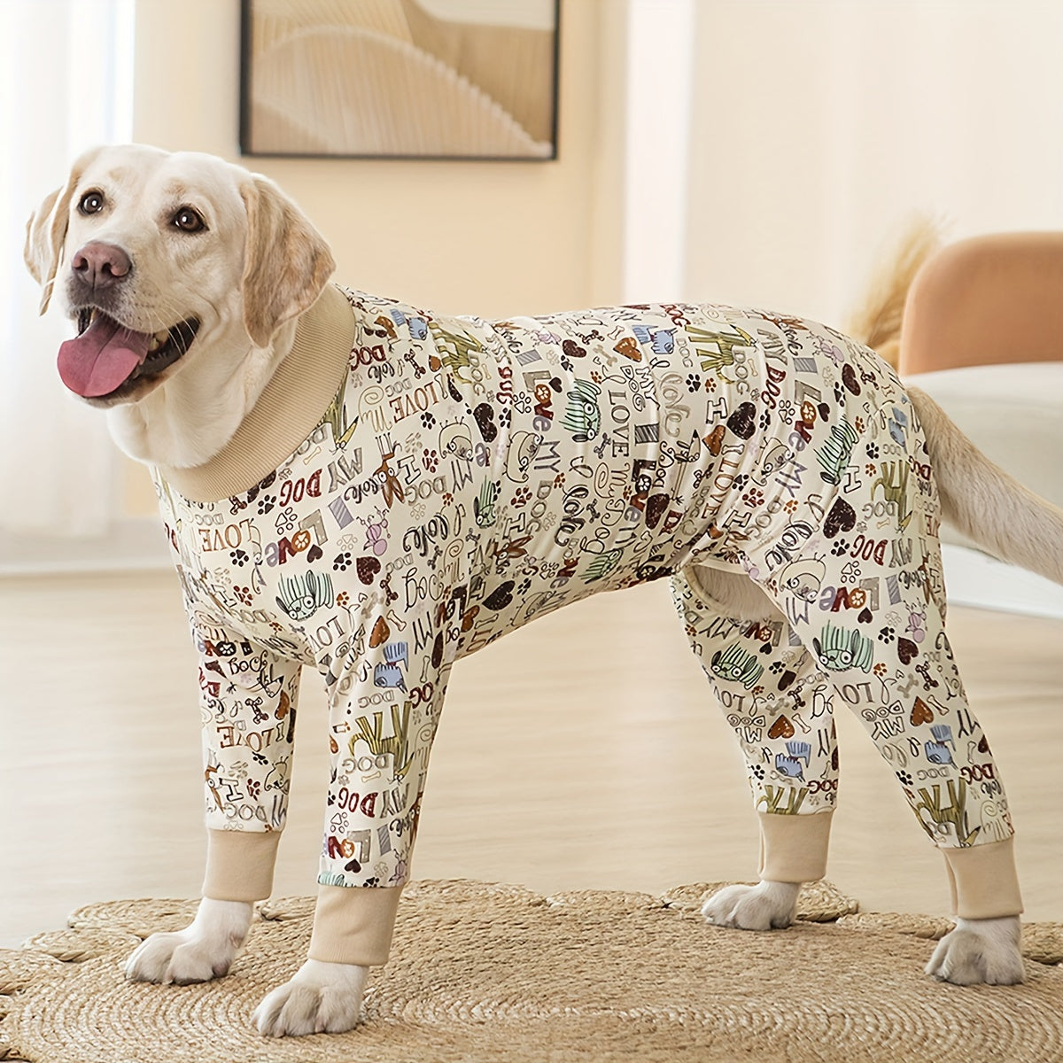 FestiveCozy: Stretchable Dog Pajamas for Large Breeds (Christmas Ready!)