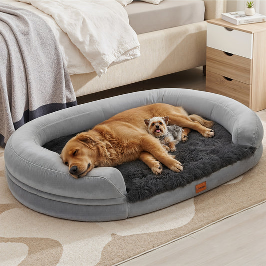 Gimars Pawsitive Haven: Orthopedic Dog Bed with 3” Memory Foam