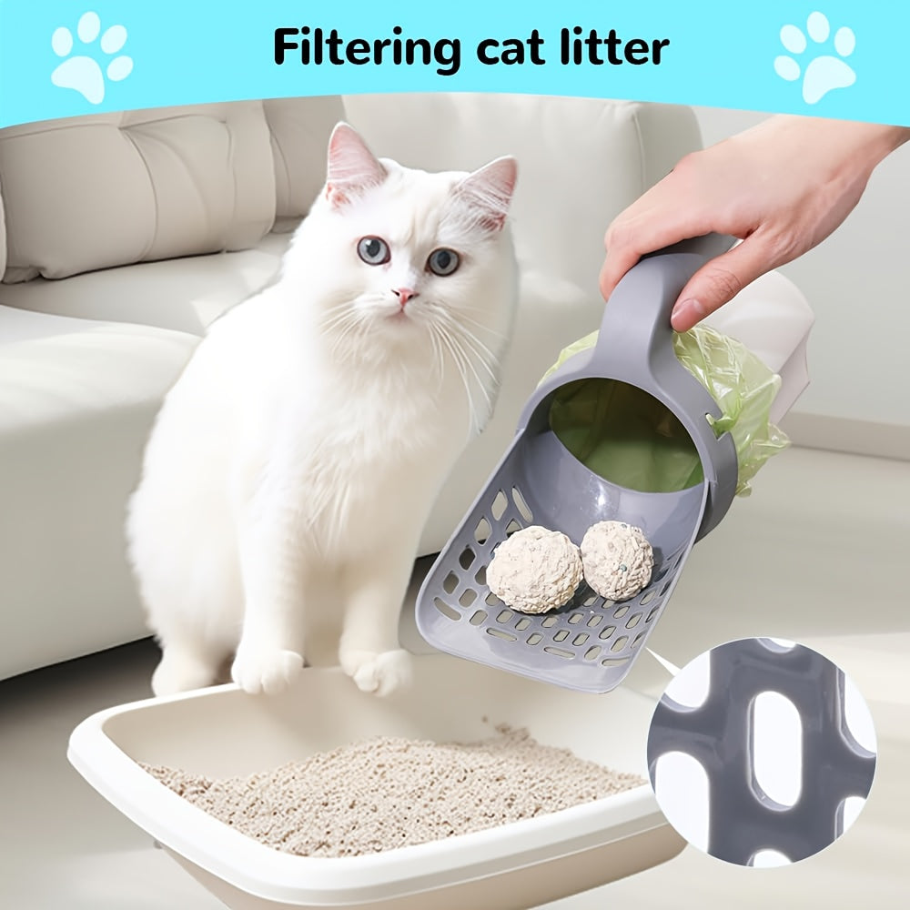 PurrfectScoop: 6-Roll Litter Bag Set with Self-Cleaning Scoop & 90 Bags