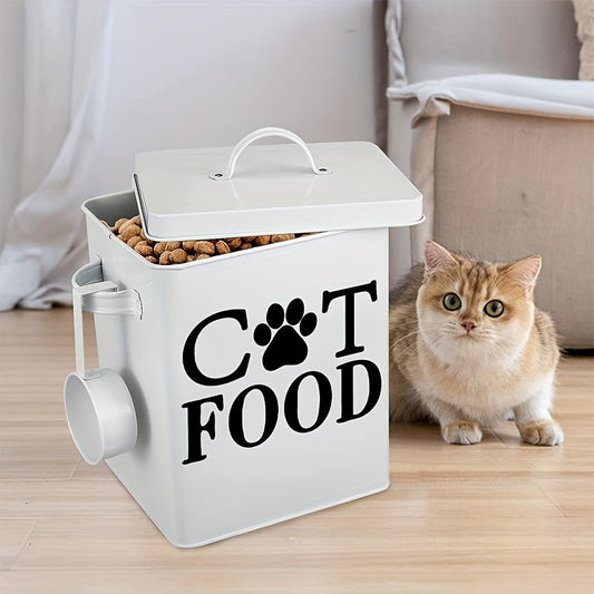 WhiskerWise: Waterproof PVC Cat Food Decal for Home Organization