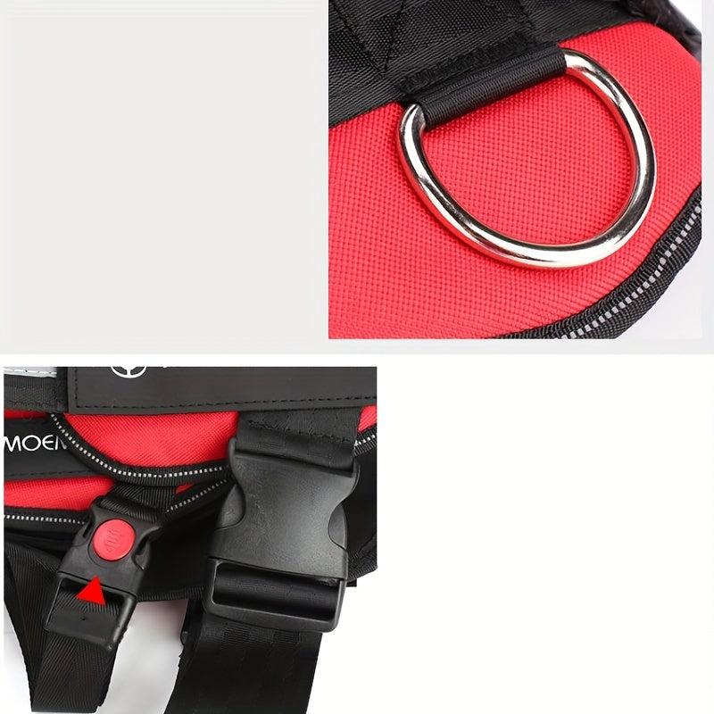 SecureFit No-Pull: Padded Harness with Control Handle for Large Pets