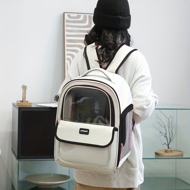 GalaxyPaws: Transparent Space Capsule Pet Backpack