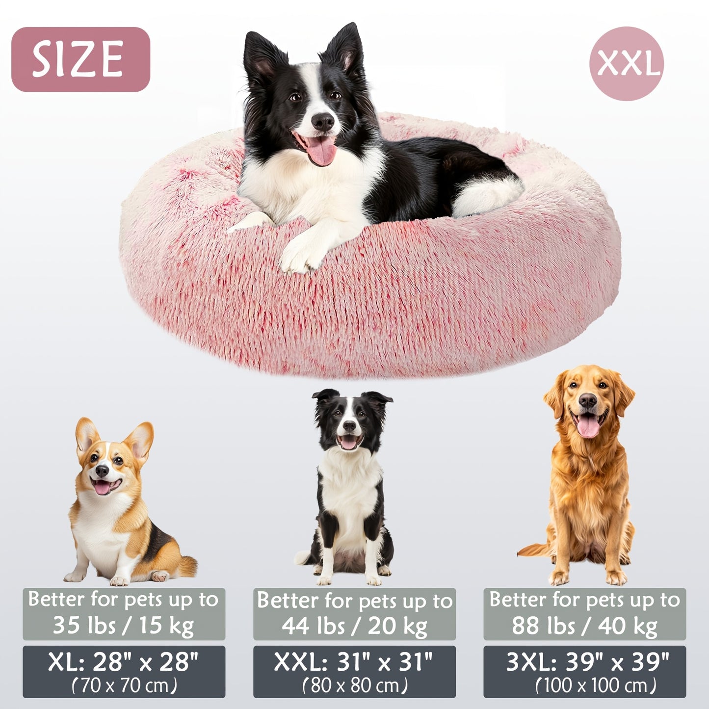 Calm & Cozy Paws: Heated Donut Cuddler Bed for Pets