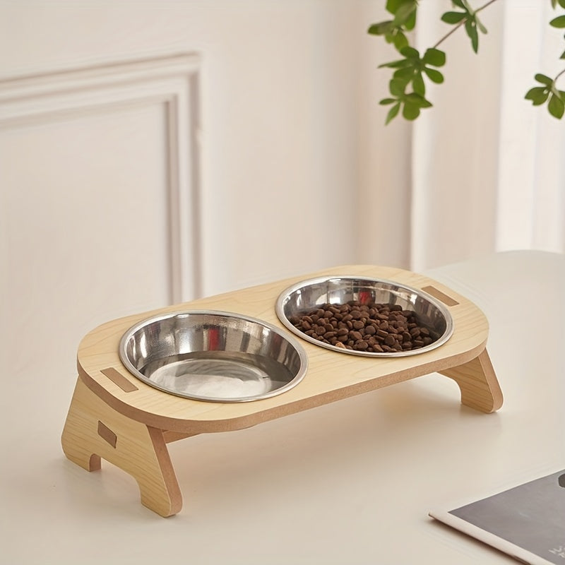 Zenwood: Elevated Mess-Free Cat Feeder