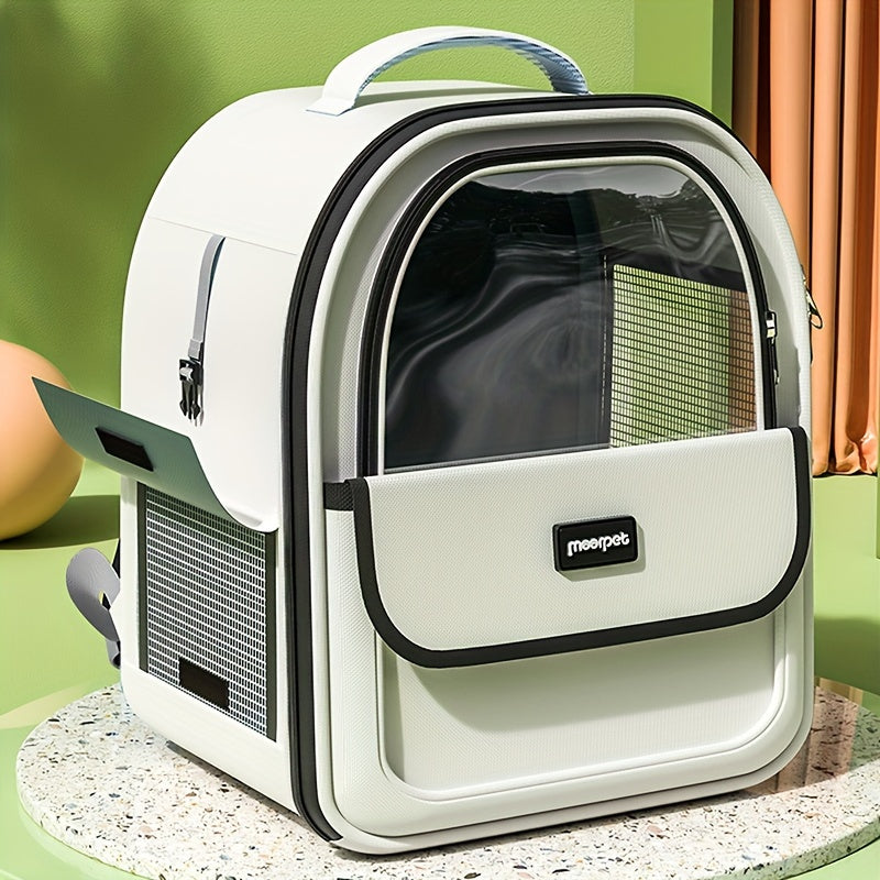 GalaxyPaws: Transparent Space Capsule Pet Backpack