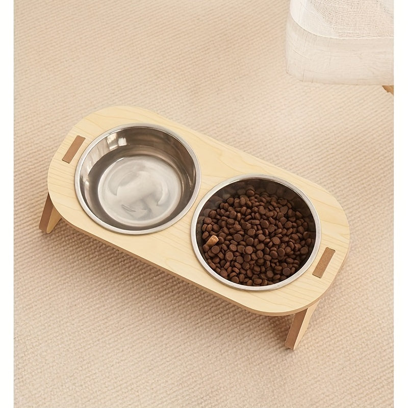 Zenwood: Elevated Mess-Free Cat Feeder