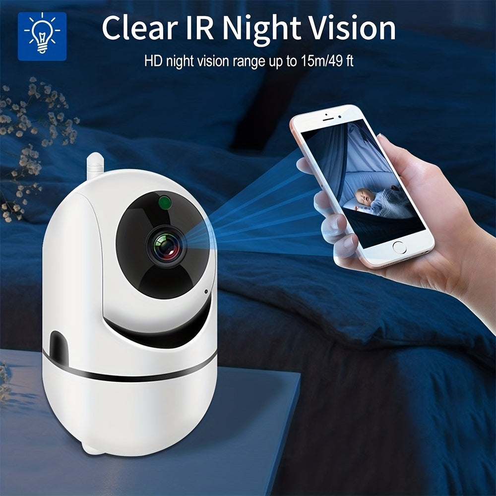 SmartGuard HD: Auto-Tracking Pet & Baby Camera with Night Vision & Voice