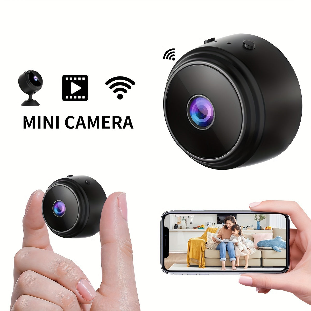 MiniSpy 480P: Wireless Camera with Magnetic Mount & Remote Surveillance (Non-Waterproof)