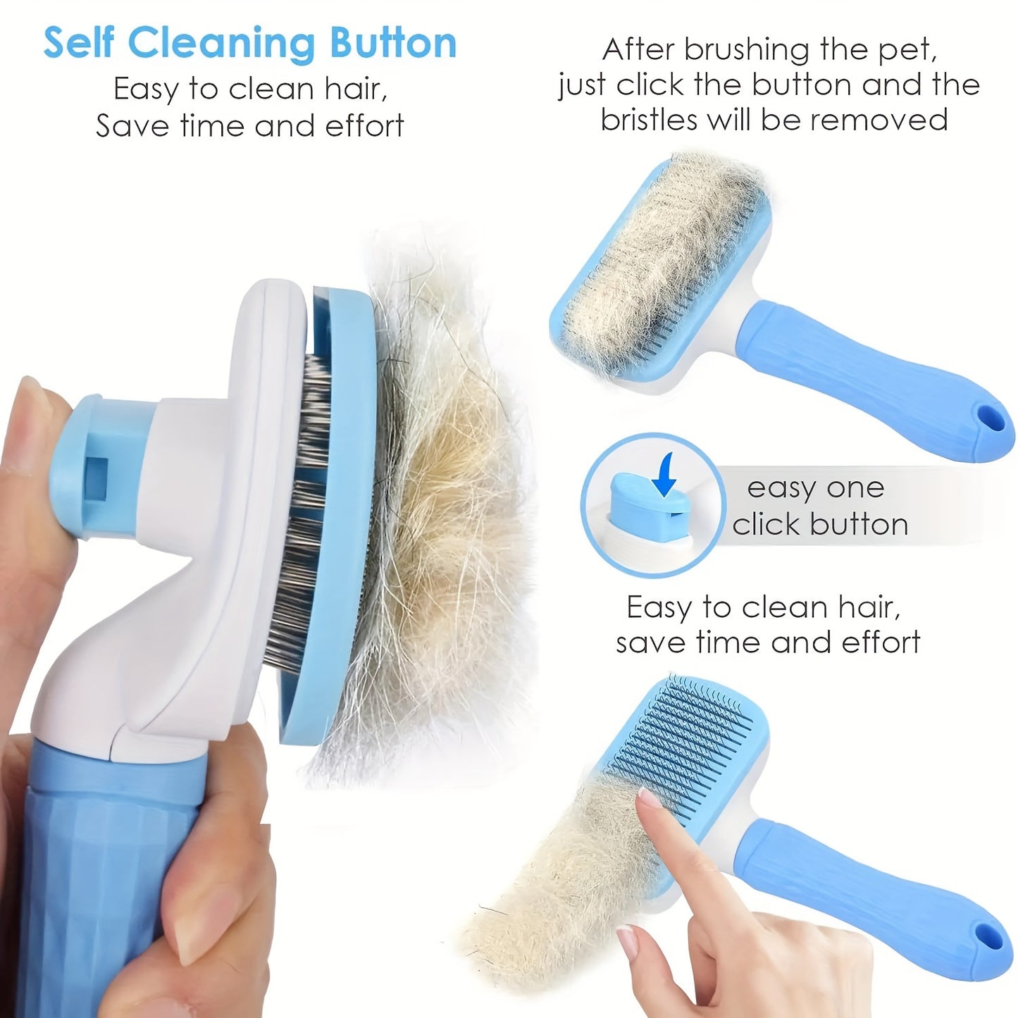 Easy-Clean Pet Grooming Brush – The Ultimate Grooming Tool for Your Furry Friends!