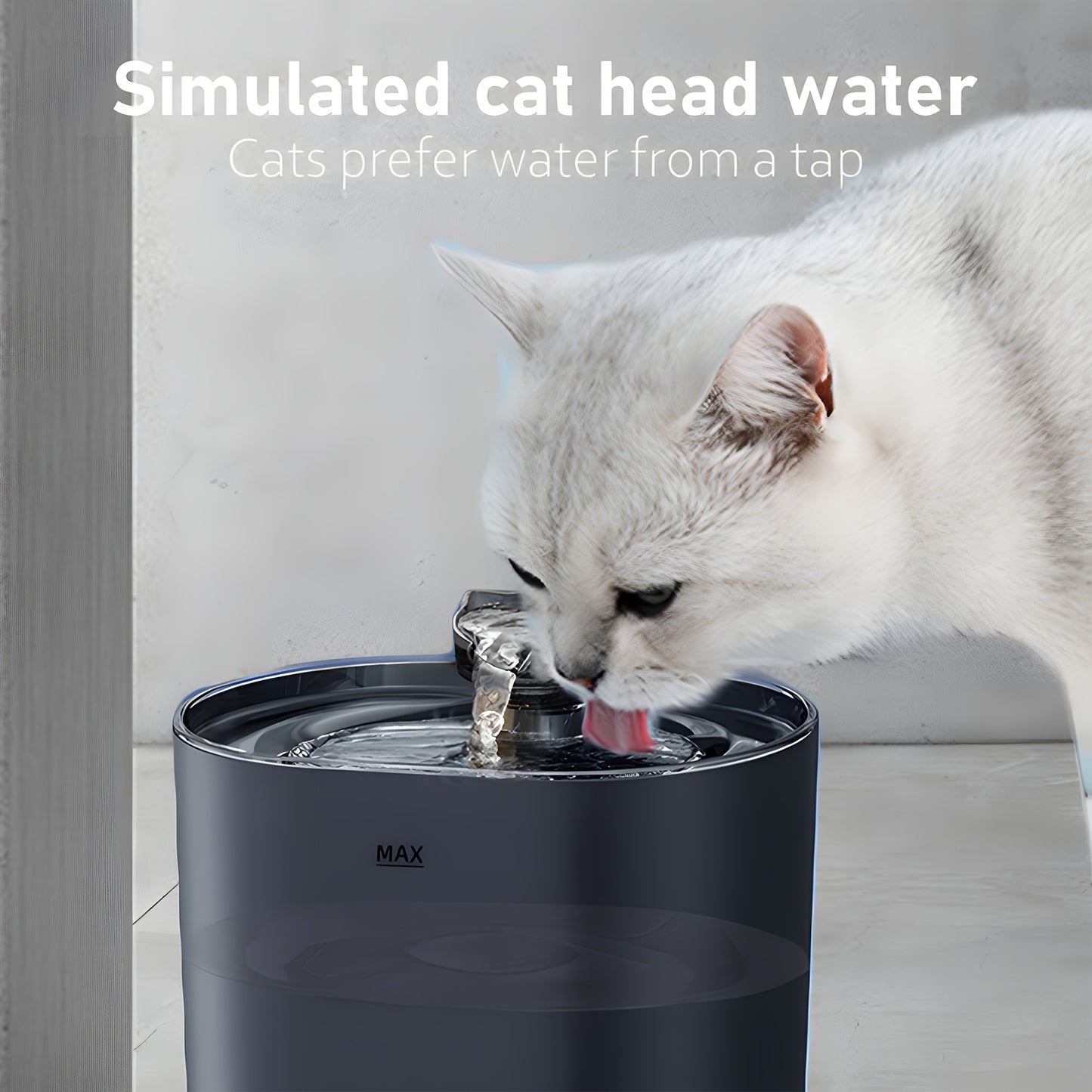 OLDEGG WhisperFlow: 2.3L Pet Water Fountain with USB Power