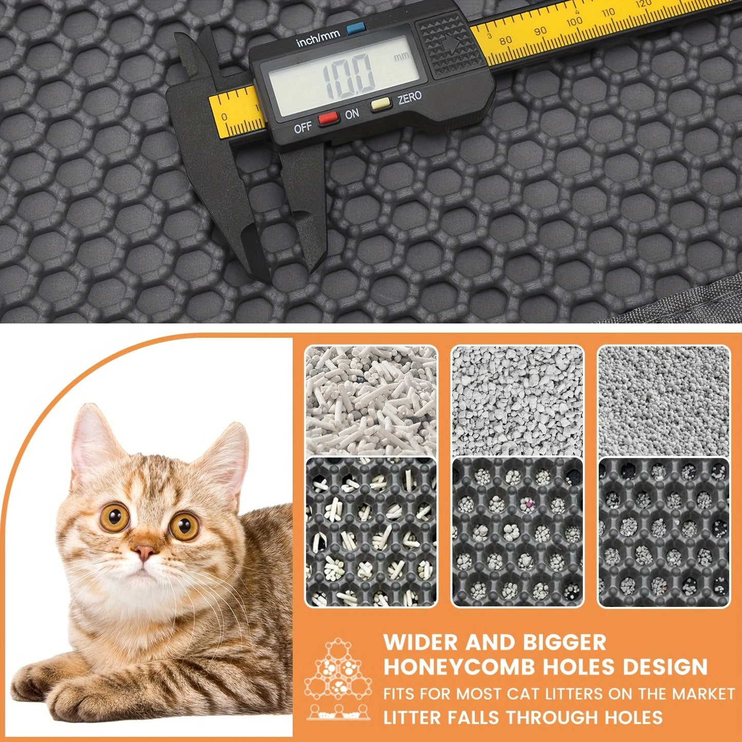 Honeycomb Double Layer Cat Litter Mat – Keep Your Floors Clean & Mess-Free