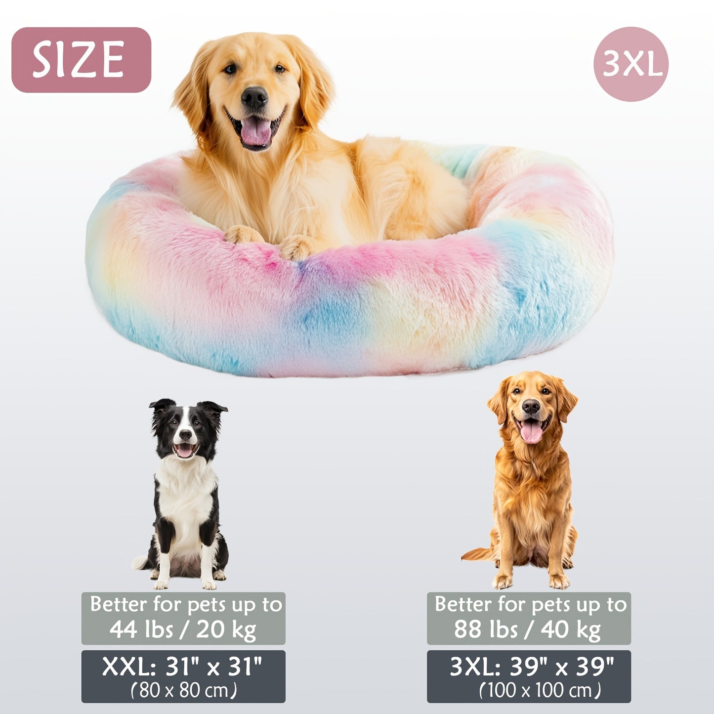 Calm & Cozy Paws: Heated Donut Cuddler Bed for Pets