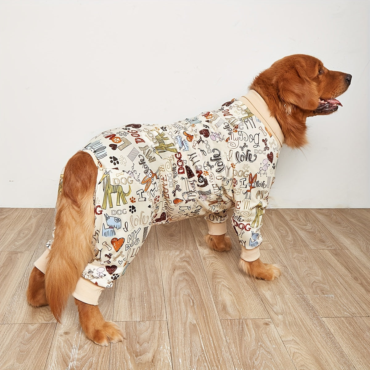 FestiveCozy: Stretchable Dog Pajamas for Large Breeds (Christmas Ready!)