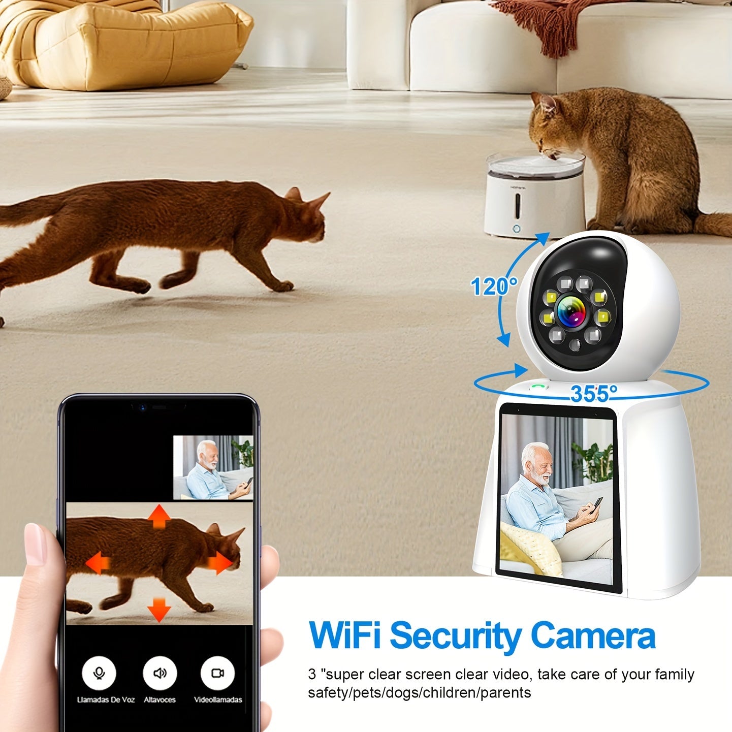 PawView: Smart Pet Camera with Touchscreen & 2-Way Calling