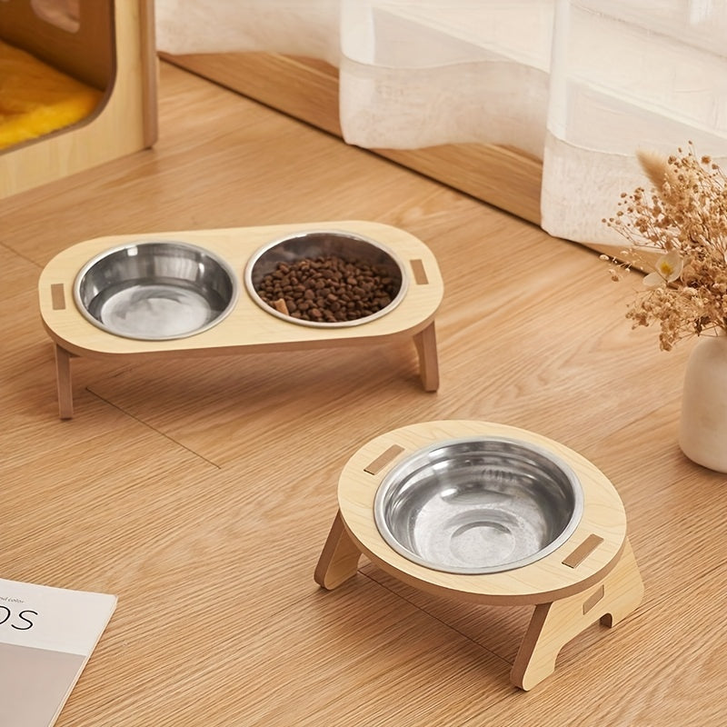 Zenwood: Elevated Mess-Free Cat Feeder