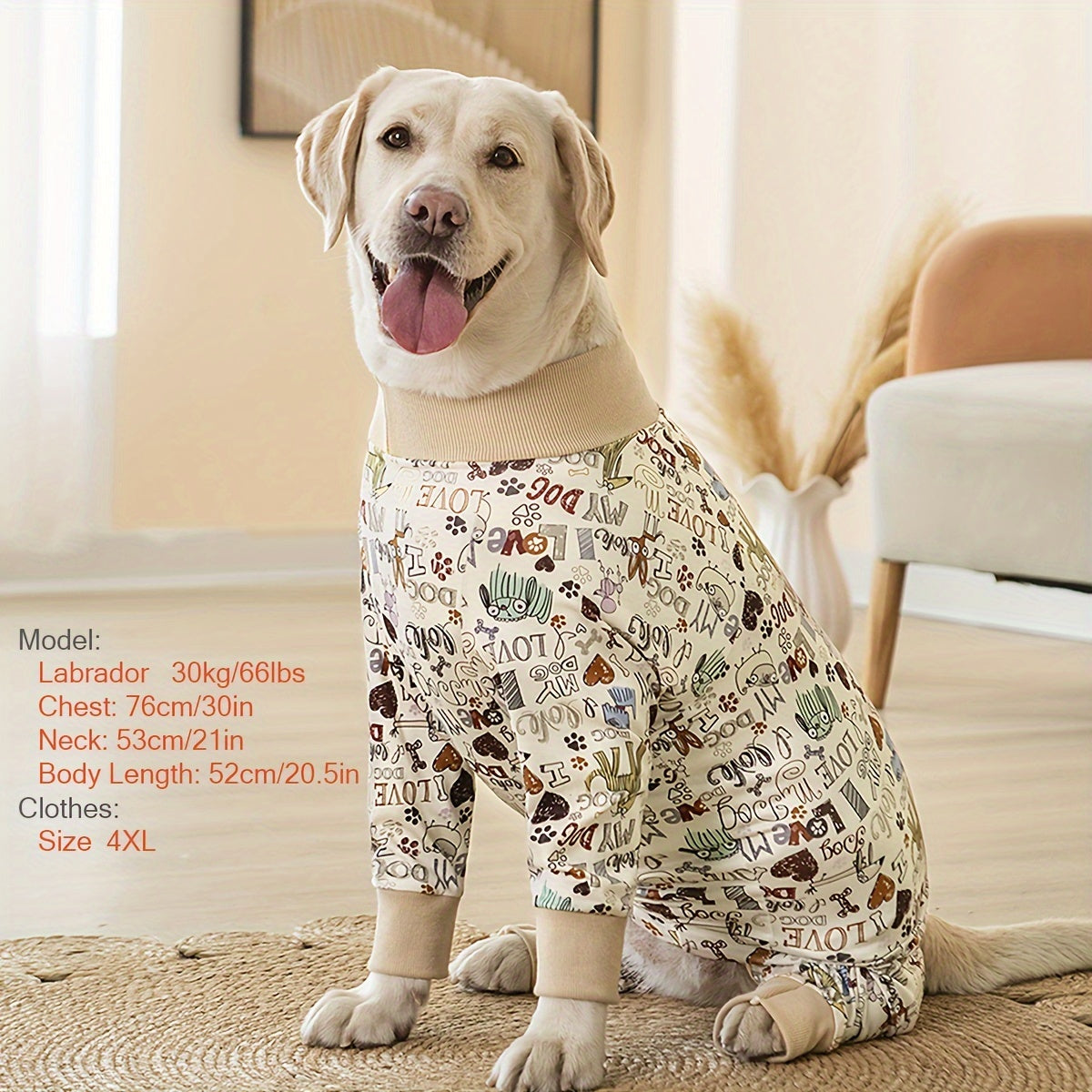 FestiveCozy: Stretchable Dog Pajamas for Large Breeds (Christmas Ready!)