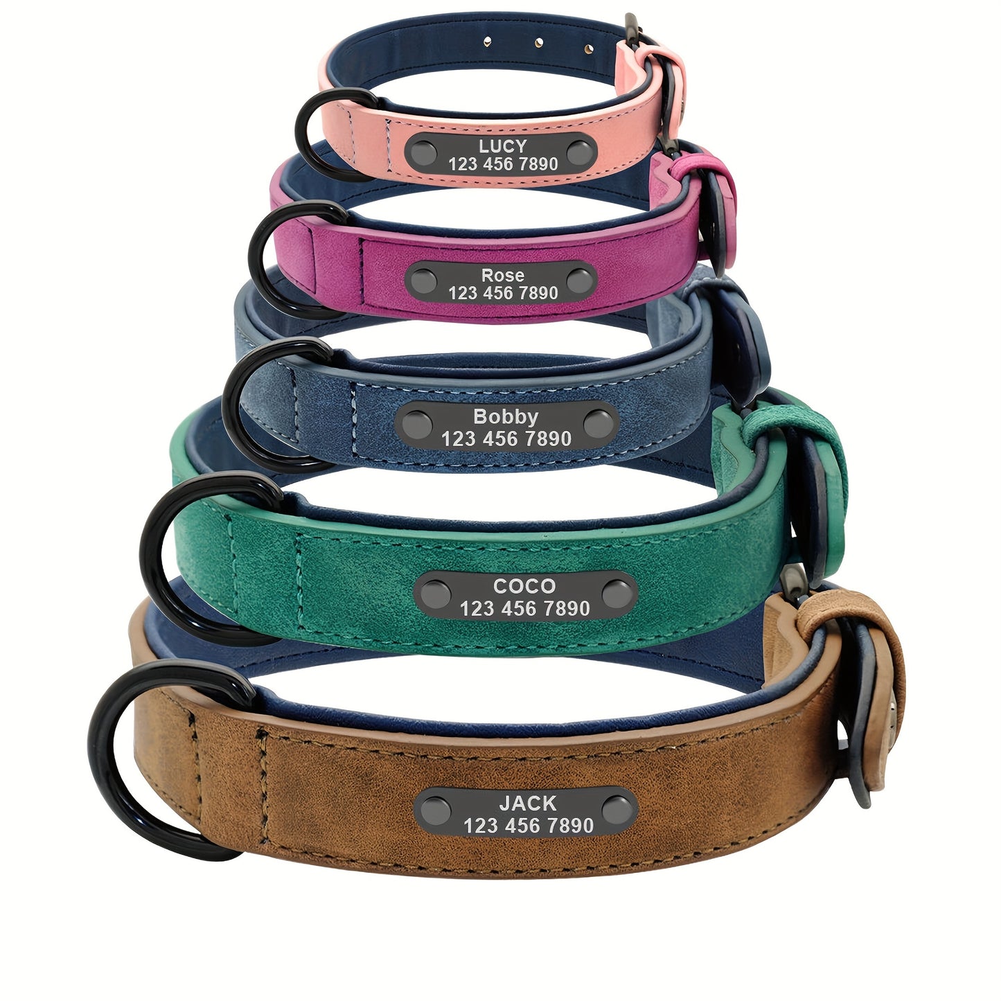 Luxe: Engraved Leather Dog Collar