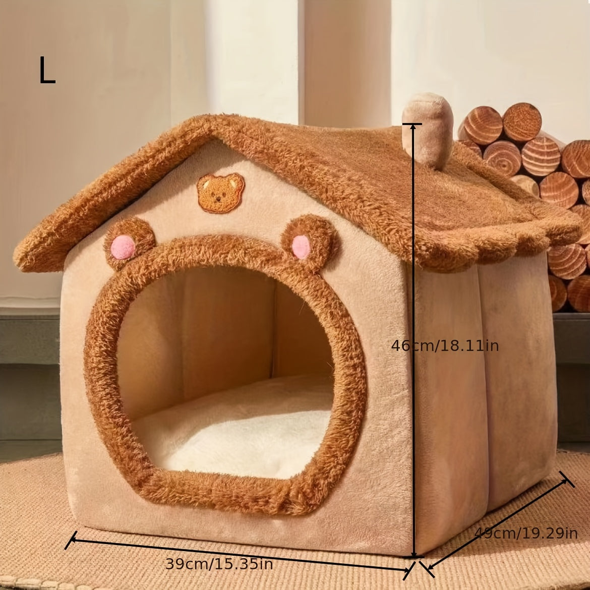 CozyNest Deluxe Cat Cave – Removable, Washable & Winter Warm Pet Bed House (S/M/L) ❄️🐾