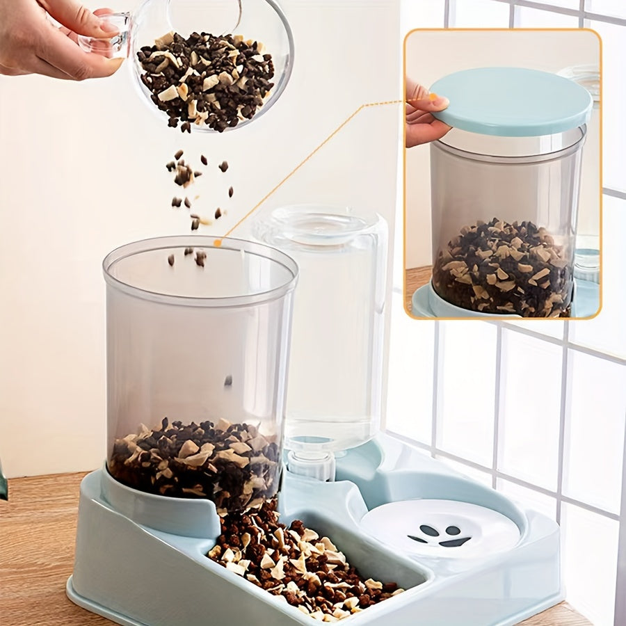 AquaGuard: Tilted 2-in-1 Mess-Free Cat Feeder