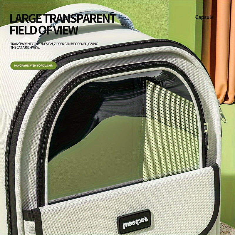 GalaxyPaws: Transparent Space Capsule Pet Backpack