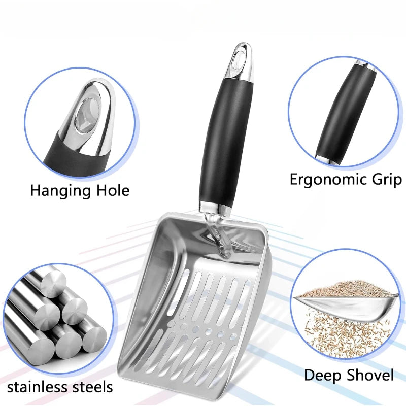 Stainless Steel Cat Litter Scoop